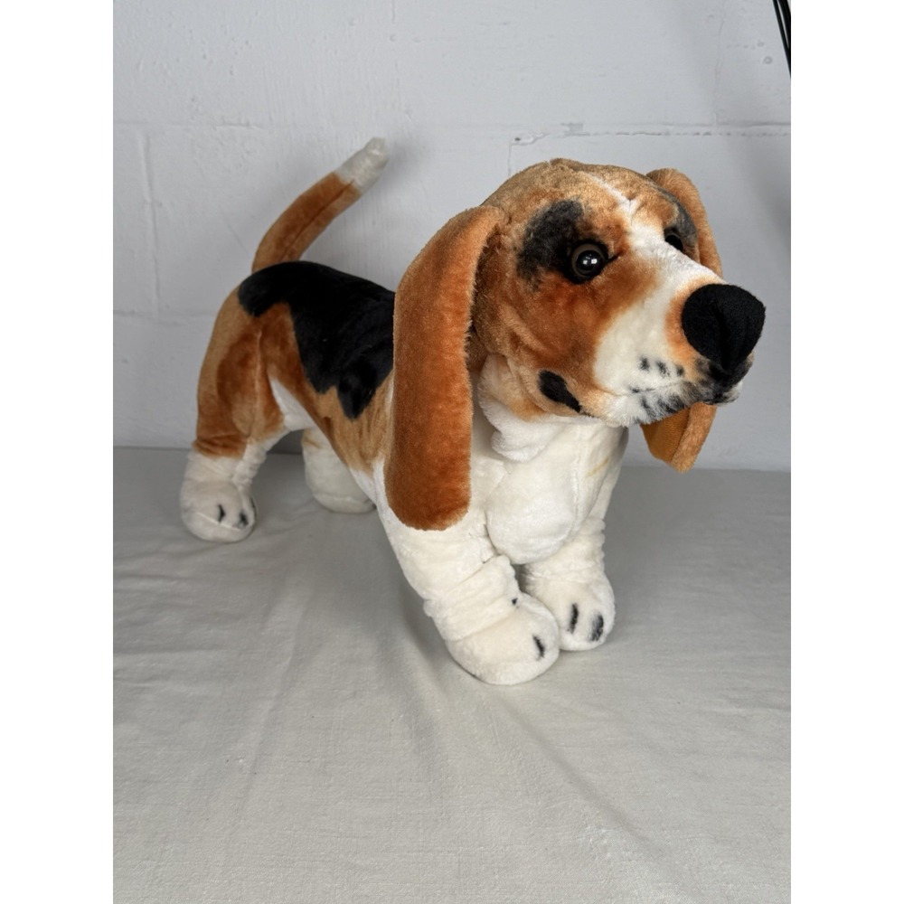Melissa & Doug Basset Hound Plush Dog Stuffed Animal Floppy Ears Realistic Toy
